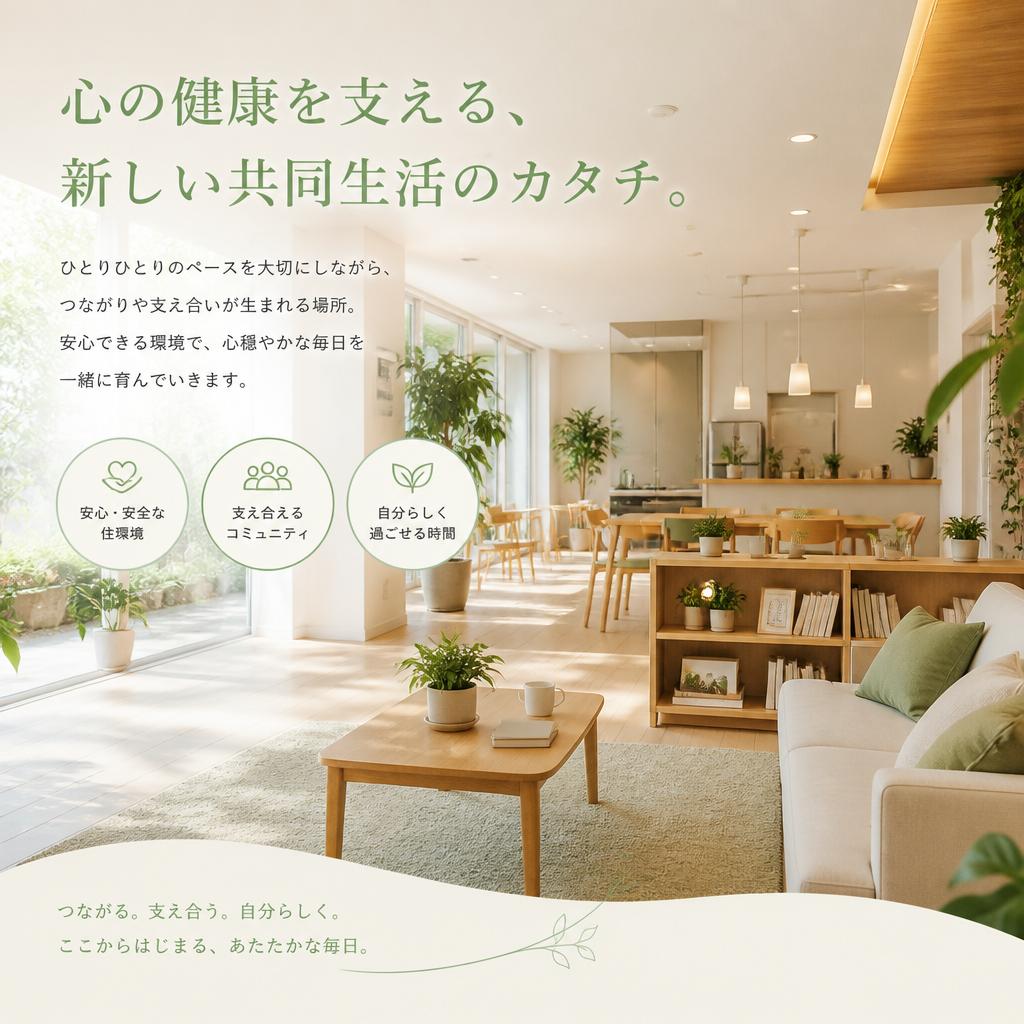 心の健康を支える、新しい共同生活のカタチ。