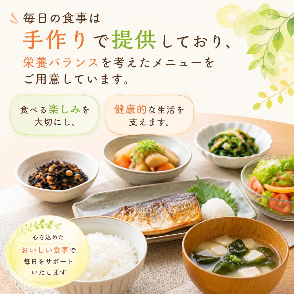 手作りの温かい食事