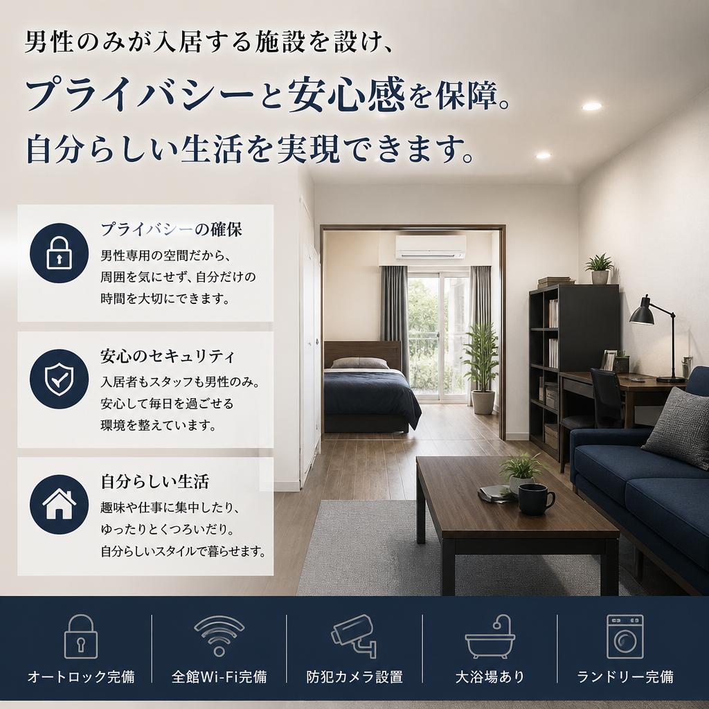 男性専用施設のご案内