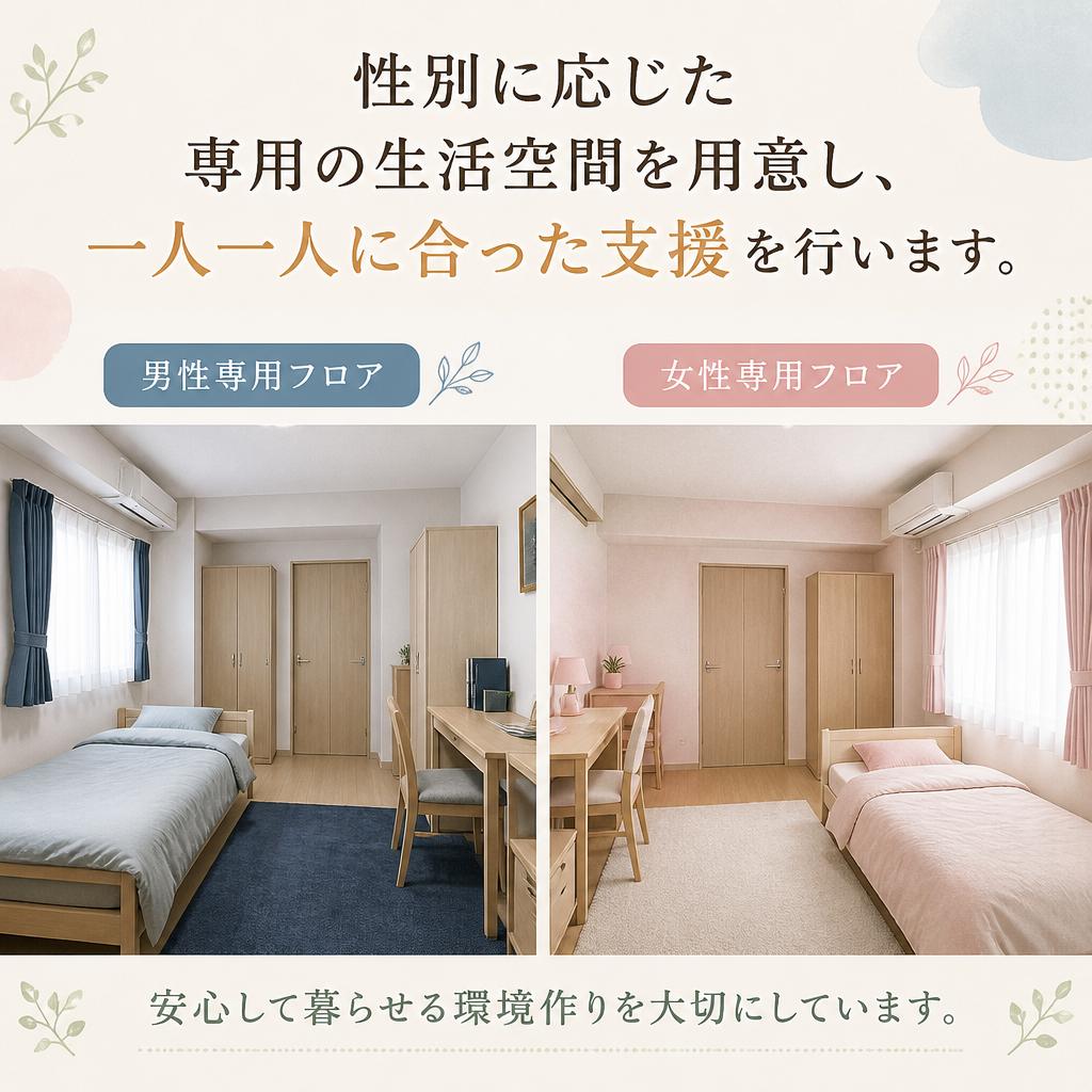 女性専用・男性専用の個別サポート