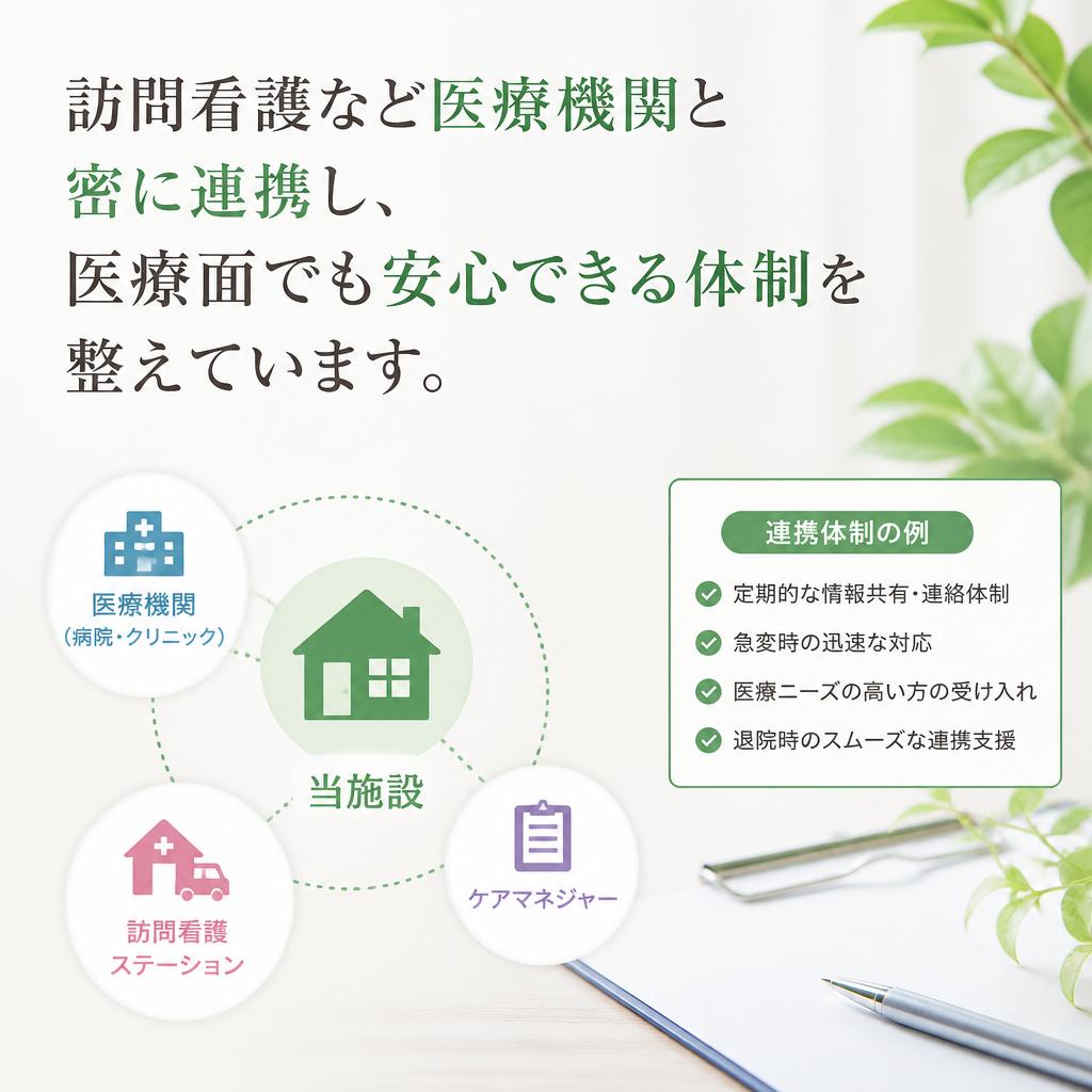 医療との連携で健やかな生活を支援