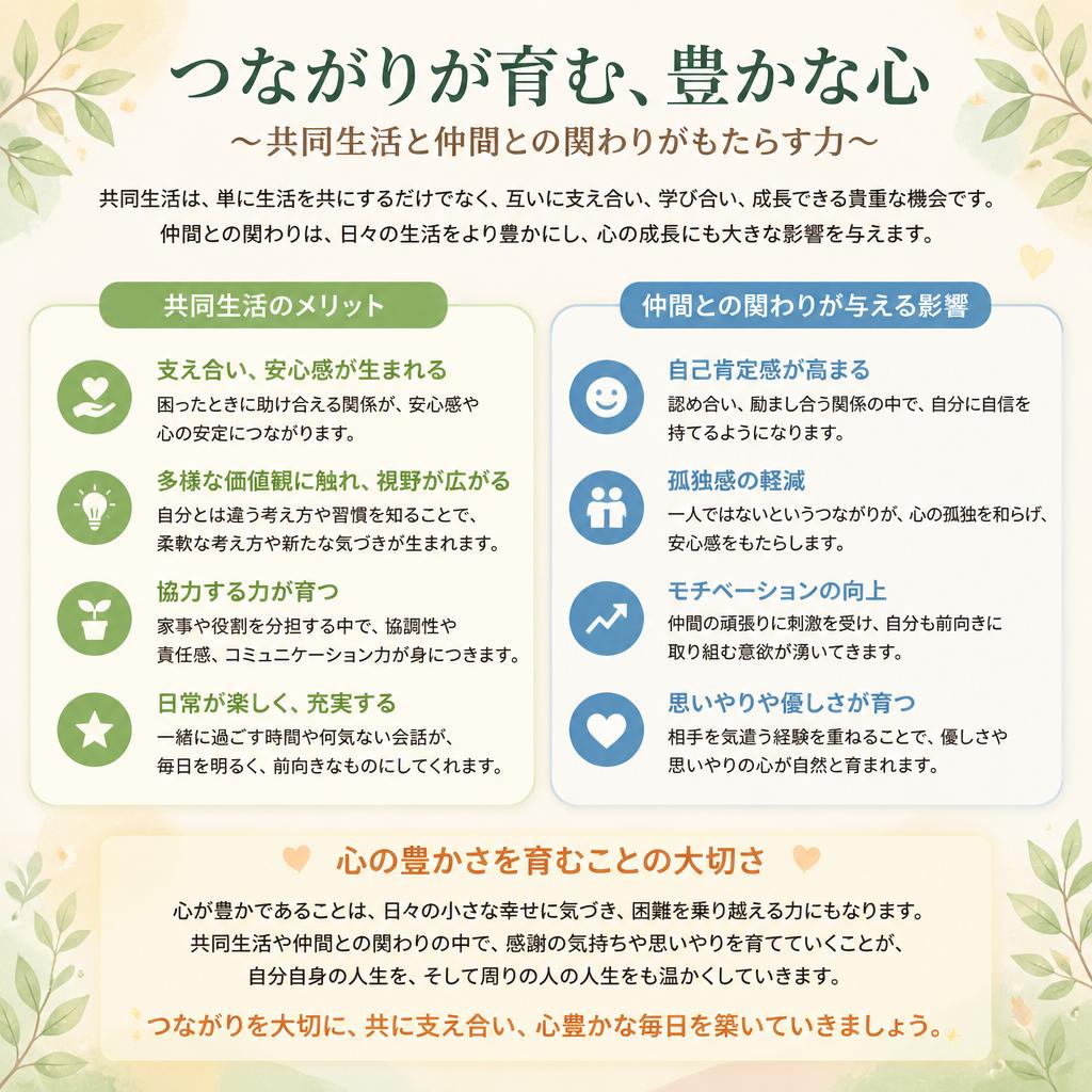 4. 共同生活の利点