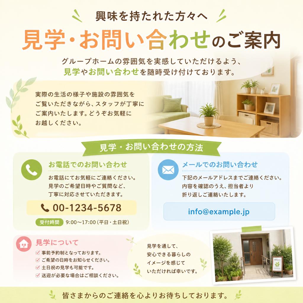 7. お問い合わせと見学のご案内
