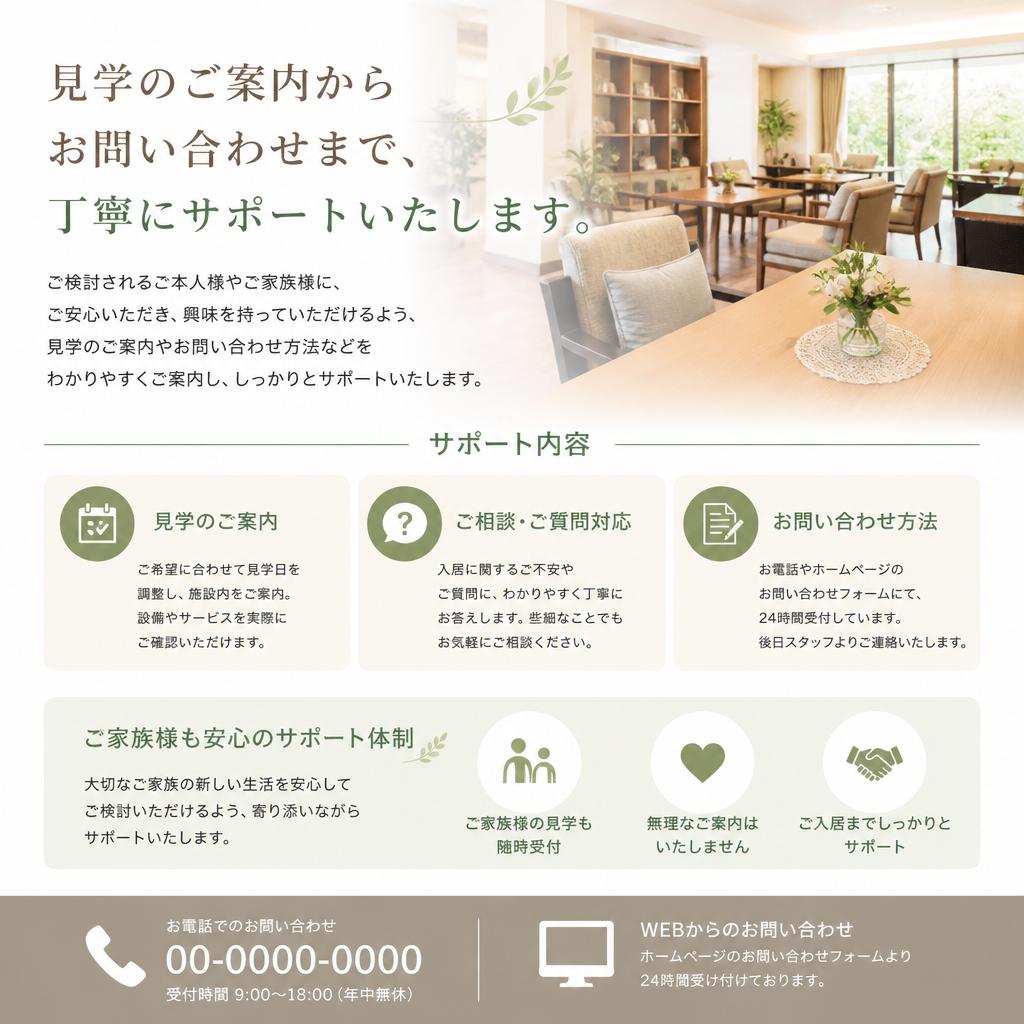 7. お問い合わせと見学のご案内