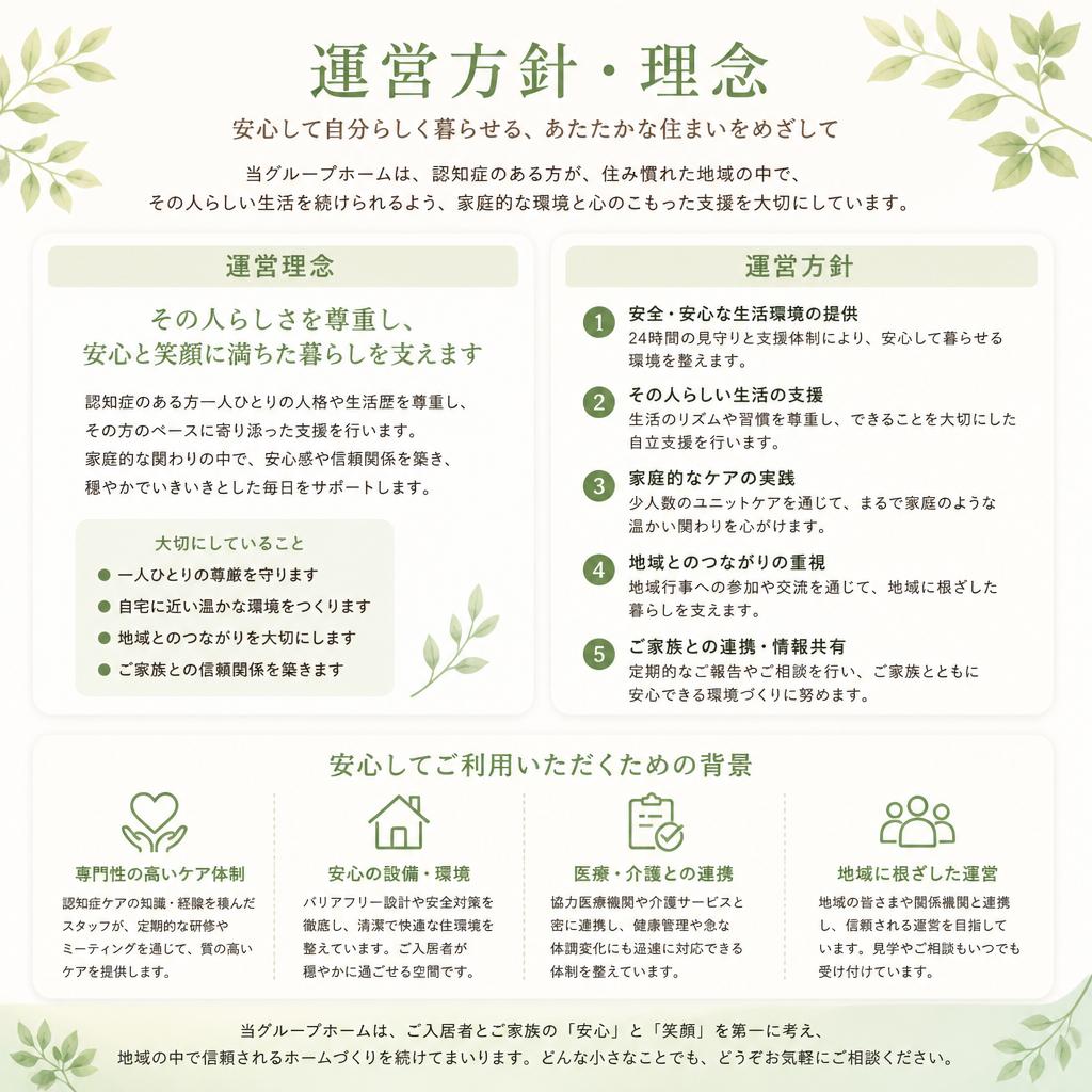 運営方針と理念