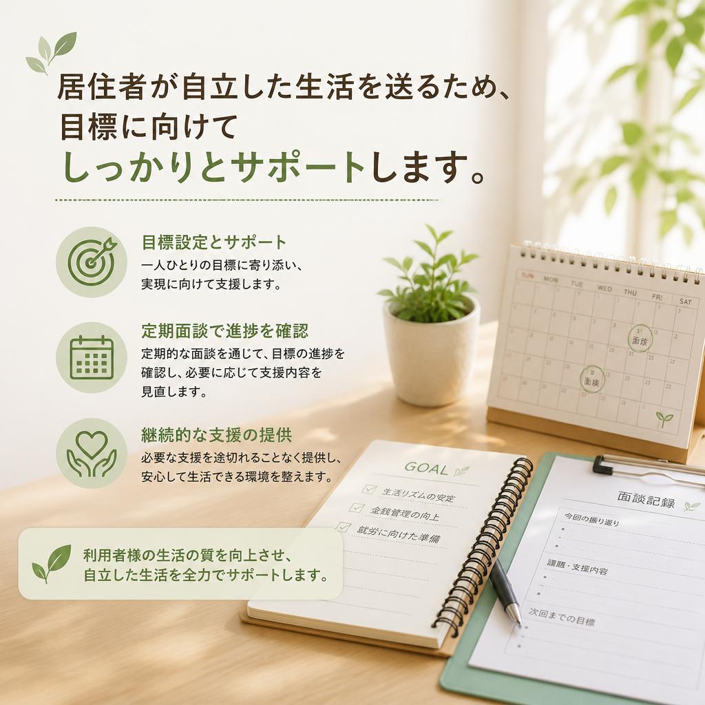 自立を目指すためのサポート体制