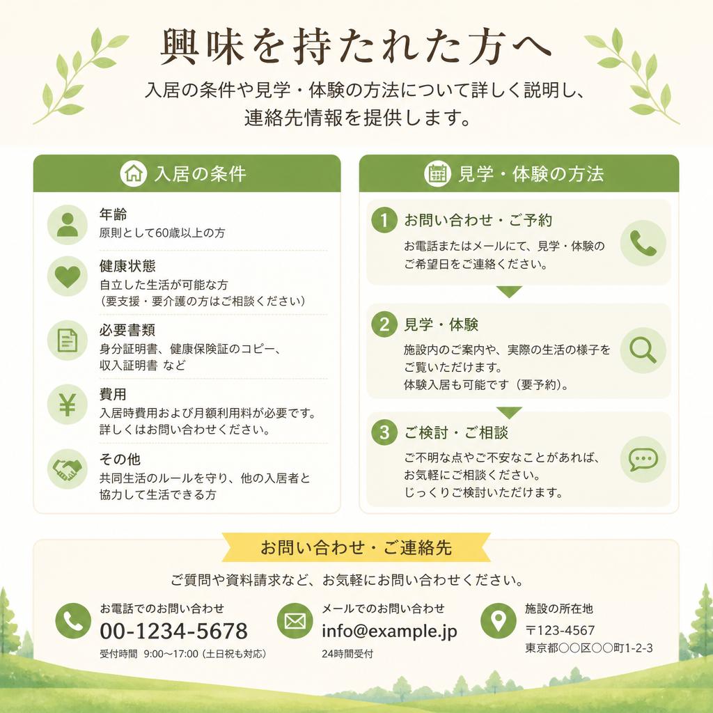 お問い合わせ・見学のご案内