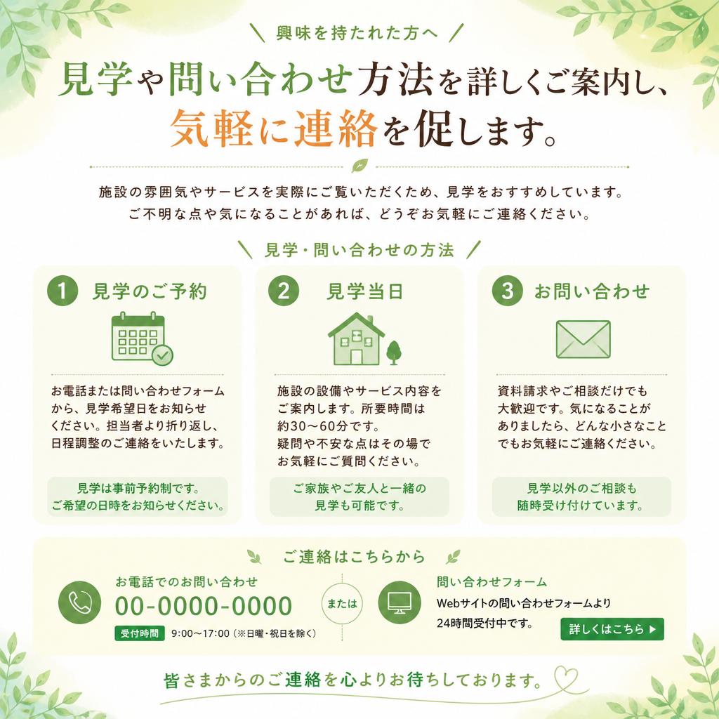 7. お問い合わせ・見学のご案内