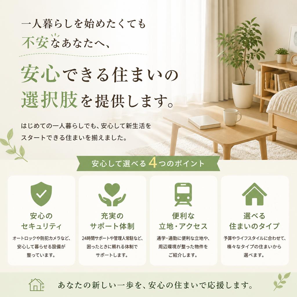 一人暮らしを始めたくても不安なあなたへ、安心できる住まいの選択肢 | 暁希乃家 | 刈谷市 | 豊明市 | みよし市 | 