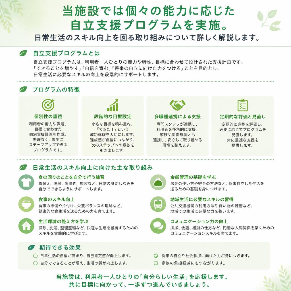 自立支援プログラムのご紹介