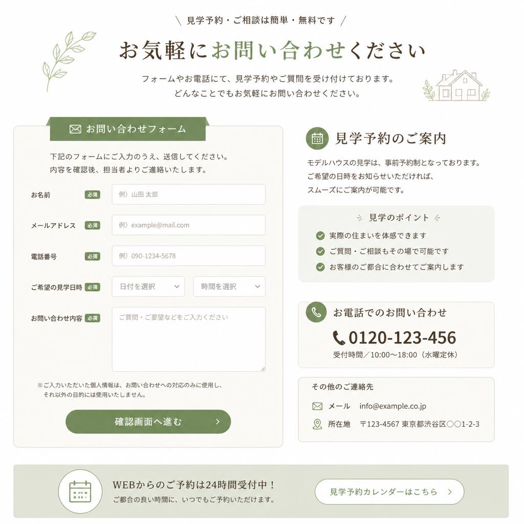 7. お問い合わせ・見学予約