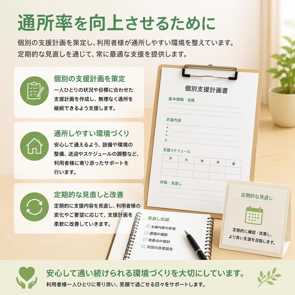 通所率向上のための取り組み