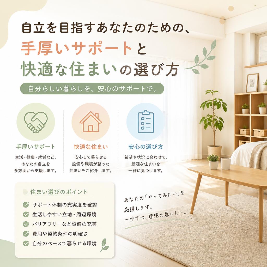 自立を目指すあなたのための、手厚いサポートと快適な住まいの選び方 | 暁希乃家 | 刈谷市 | 豊明市 | みよし市 | 