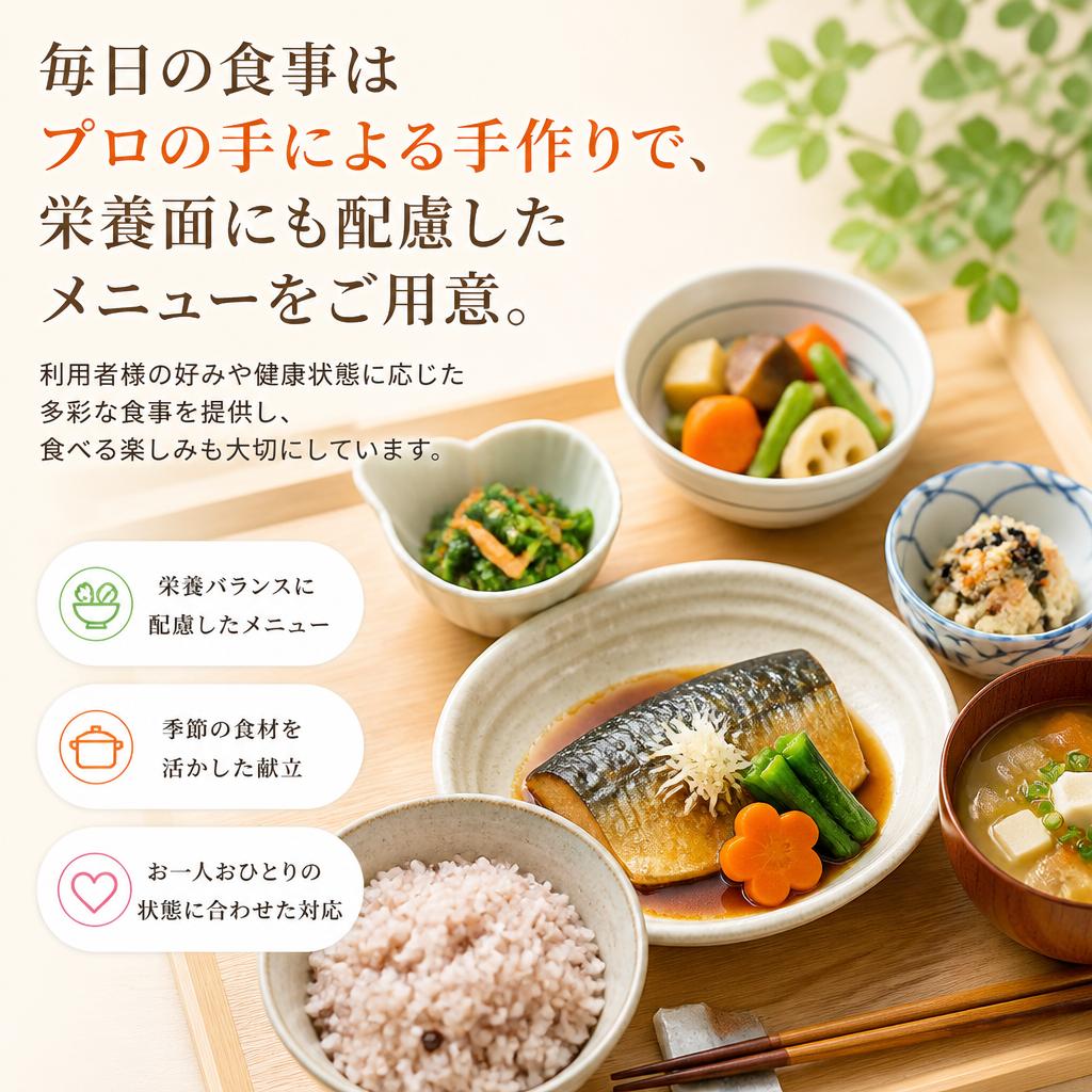 栄養バランスを考えた食事サービス